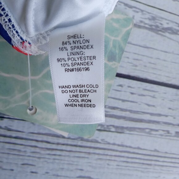 Forever 21 Sandy Beach One-piece Swimsuit American‎ Flag NEW (US size L) - Picture 7 of 7